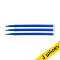 Offre : 3x 123encre recharge pour stylo à bille effaçable (3 pièces) - bleu