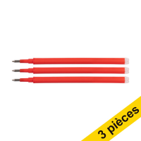 Offre : 3x 123encre recharge pour stylo à bille effaçable (3 pièces) - rouge