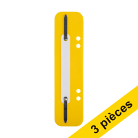 Offre : 3x 123encre relieurs à lamelles 6 et 8 cm avec perforation (100 pièces) - jaune