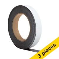 Offre : 3x 123encre ruban d'étiquettes magnétiques effaçable 2 cm x 10 m - blanc