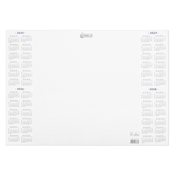 123inkt Offre : 3x 123encre sous-main 50 x 35 cm 2025-2028 (40 feuilles)  390676 - 2