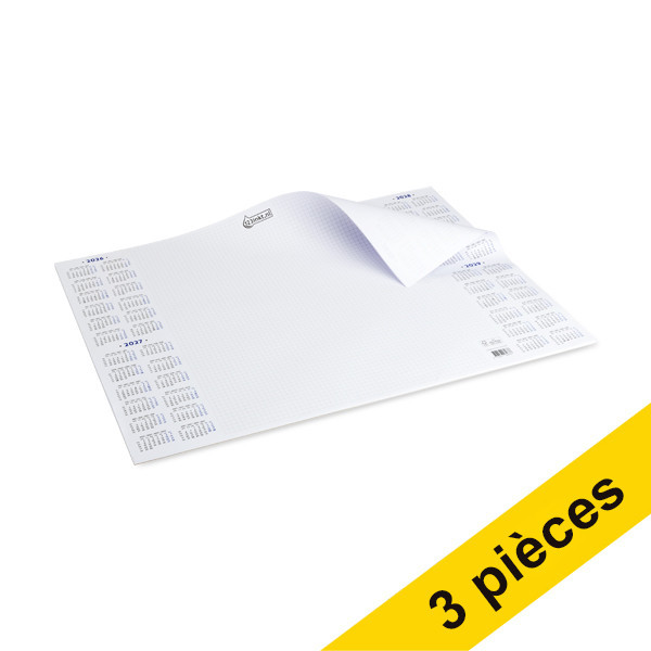 Offre : 3x 123encre sous-main 50 x 35 cm 2027-2030 (40 feuilles) FSC® Mix 70% 440335 - 1