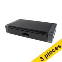 Offre : 3x 123encre support d'écran avec tiroir - noir/gris 302871