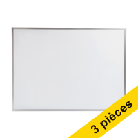 Offre : 3x 123encre tableau blanc avec cadre en aluminium 58,5 x 43 cm - blanc
