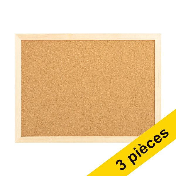 123inkt Offre : 3x 123encre tableau en liège avec cadre en bois 40 x 30 cm  302243 - 1