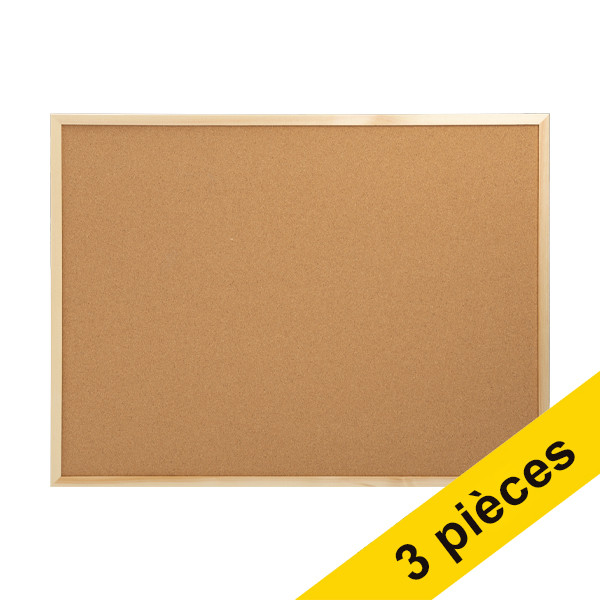 123inkt Offre : 3x 123encre tableau en liège avec cadre en bois 80 x 60 cm  302247 - 1