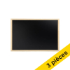Offre : 3x 123encre tableau noir magnétique à cadre en bois (40 x 60 cm) 303618 - 1