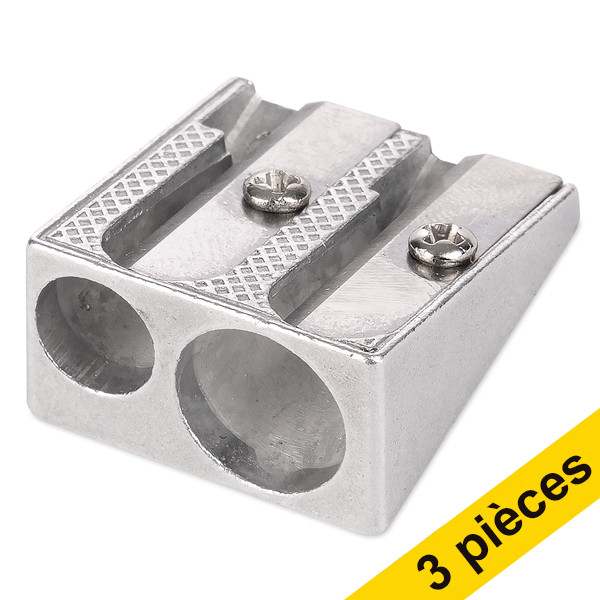 Offre : 3x 123encre taille-crayon à double lame 301203 - 1