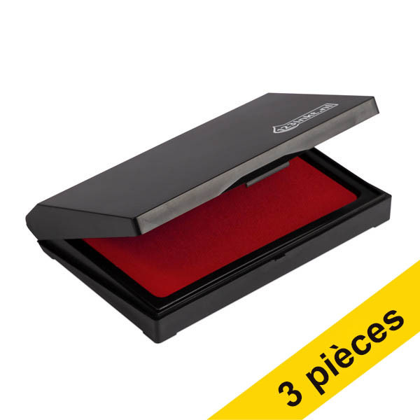 Offre : 3x 123encre tampon encreur - rouge 390679 - 1
