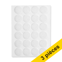 Offre : 3x 123encre velcro auto-adhésif Ø 20 mm (24 pièces) - blanc