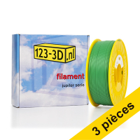 123inkt Offre : 3x filament 1,75 mm ABS 1 kg série Jupiter (marque 123-3D) - vert  135558