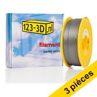 123inkt Offre : 3x filament 1,75 mm PLA 1,1 kg série Jupiter (marque 123-3D) - argent  135600