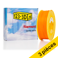 123inkt Offre : 3x filament 1,75 mm PLA 1,1 kg série Jupiter (marque 123-3D) - orange  135576