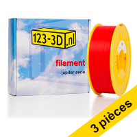 123inkt Offre : 3x filament 1,75 mm PLA 1,1 kg série Jupiter (marque 123-3D) - rouge  135584