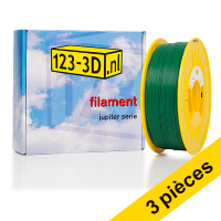 123inkt Offre : 3x filament 1,75 mm PLA 1,1 kg série Jupiter (marque 123-3D) - vert  135560