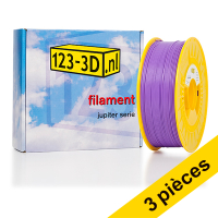 123inkt Offre : 3x filament 1,75 mm PLA 1,1 kg série Jupiter (marque 123-3D) - violet  135580