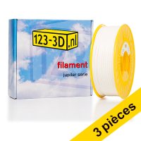 123inkt Offre : 3x filament 2,85 mm PLA 1,1 kg série Jupiter (marque 123-3D) - blanc  135598