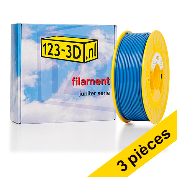 123inkt Offre : 3x filament 2,85 mm PLA 1,1 kg série Jupiter (marque 123-3D) - bleu ciel  135564 - 1
