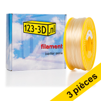 Offre : 3x filament 2,85 mm PLA 1,1 kg série Jupiter (marque 123-3D) - neutre
