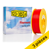 123inkt Offre : 3x filament 2,85 mm PLA 1,1 kg série Jupiter (marque 123-3D) - rouge  135586