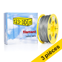 123inkt Offre : 3x filament 2,85 mm PLA 1 kg série Jupiter (marque 123-3D) - argent  135602
