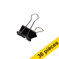 Offre : 3x pince à papier 25 mm (12 pièces) - noir