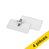 Offre : 4x 123encre badge nominatif avec pince combinée 75 x 40 mm (25 pièces) 303612 - 2