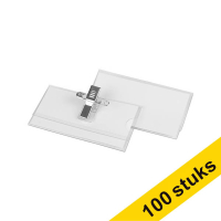 Offre : 4x 123encre badge nominatif avec pince combinée 75 x 40 mm (25 pièces) 303612