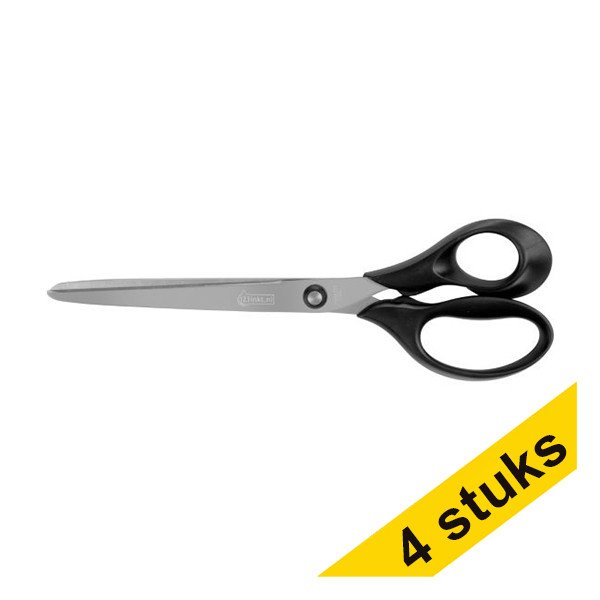 Offre : 4x 123encre ciseaux poignée en plastique 210 mm 301088 - 1
