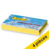 Offre : 4x 123encre notes repositionnables 38 x 51 mm (3 blocs de 100 feuilles) - jaune