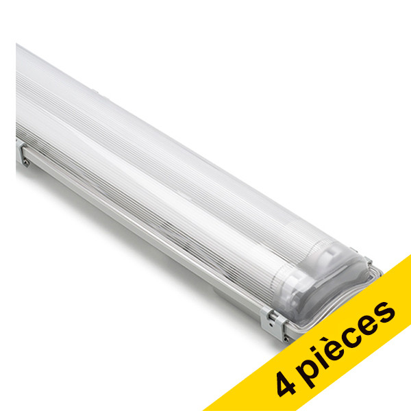 Offre : 4x 123led IP65 luminaire fluorescent 120 cm | 4000K | 4320 lumens (18W) avec tube fluorescent LDR08626 - 1