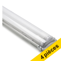 Offre : 4x 123led IP65 luminaire fluorescent 60 cm | 4000K | 2160 lumens (9W) avec tube fluorescent