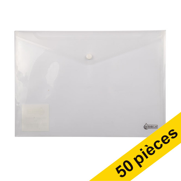 123inkt Offre : 50x 123encre enveloppe de documents A4 transparente  301337 - 1