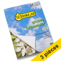 123inkt Offre : 5x 123encre Glossy papier photo brillant 135 g/m² A4 (50 feuilles) FSC®  302013