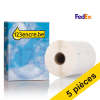 Offre : 5x 123encre LW650XL PRO étiquettes d'expédition FedEx extra larges et durables (104 x 159 mm) 653265 - 1