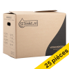 Offre : 5x 123encre boîtes de déménagement à double fond (5 pièces) - marron