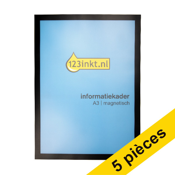 123inkt Offre : 5x 123encre cadre d'affichage A3 magnétique - noir 486801C 301735 - 1