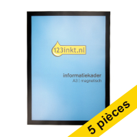 123inkt Offre : 5x 123encre cadre d'affichage A3 magnétique - noir 486801C 301735