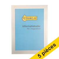 123inkt Offre : 5x 123encre cadre d'affichage A5 magnétique - argent 494723C 301737