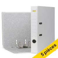 Offre : 5x 123encre classeur à levier A4 plastique 50 mm - blanc