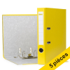 Offre : 5x 123encre classeur à levier A4 plastique 50 mm - jaune 300214 - 1