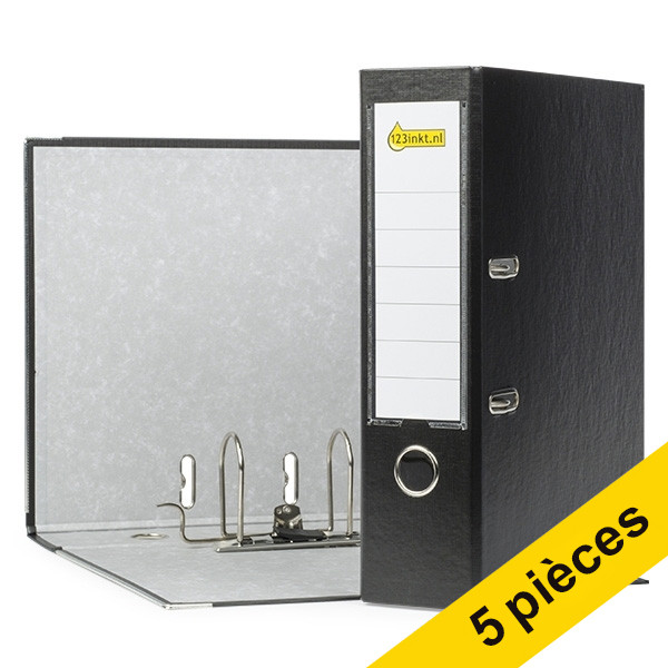 Offre : 5x 123encre classeur A4 polypropylène 80 mm - noir 300117 - 1