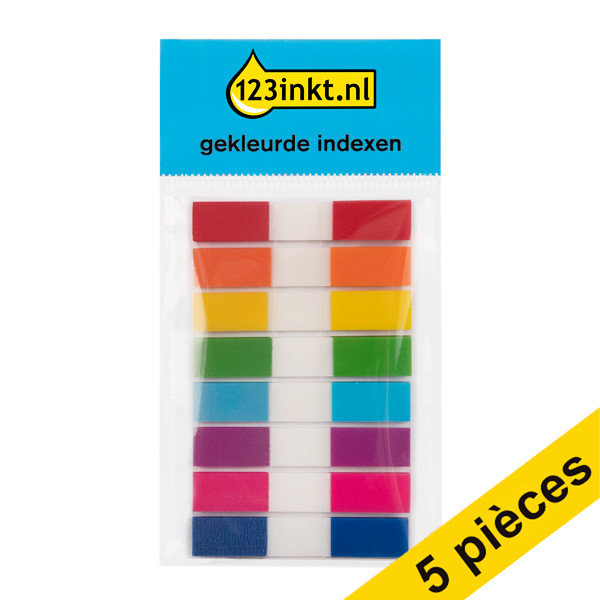 Offre : 5x 123encre index étroits assortis 45 x 8 mm (8 x 20 onglets) 301086 - 1
