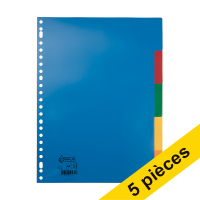 123inkt Offre : 5x 123encre intercalaires en plastique A4 avec 5 onglets (23 trous)  301717