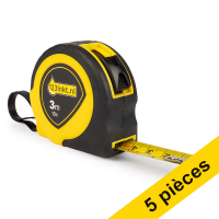 Offre : 5x 123encre mètre ruban avec boîtier en caoutchouc (3 mètres)