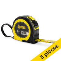Offre : 5x 123encre mètre ruban boîtier en caoutchouc (5 mètres)
