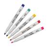 Offre : 5x 123encre marqueurs textiles couleurs tendances - bleu/vert/jaune/rouge/fuchsia 303288 - 1