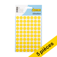 Offre : 5x 123encre pastilles adhésives Ø 13 mm (280 étiquettes) - jaune
