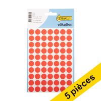 Offre : 5x 123encre pastilles adhésives Ø 13 mm (280 étiquettes) - rouge