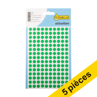 123inkt Offre : 5x 123encre pastilles de marquage Ø 8 mm - vert (450 étiquettes)  301502
